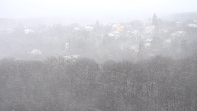 冬天有暴风雪。视频素材