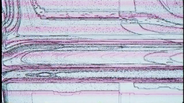 抽象的数字动画。旧电视。故障错误视频损坏视频素材