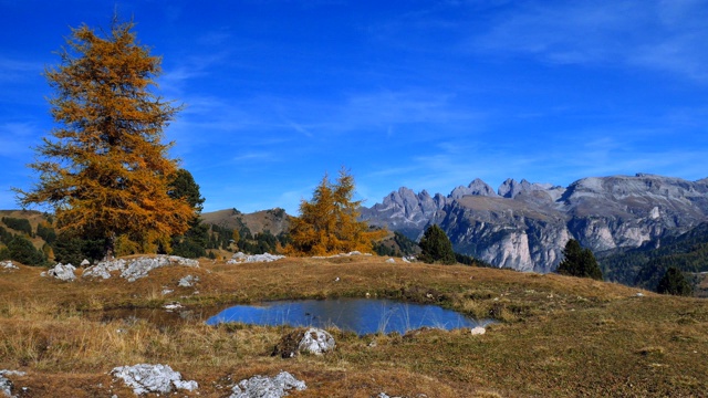 Dolomites, Sella Pass南蒂罗尔，意大利视频素材