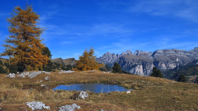 Dolomites, Sella Pass南蒂罗尔，意大利视频素材