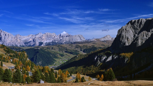 加迪纳山口，Dolomites，南蒂罗尔，意大利视频素材