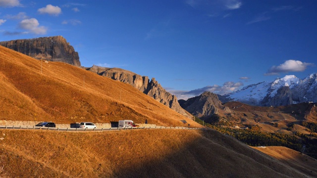 Dolomites, Sella Pass南蒂罗尔，意大利视频素材