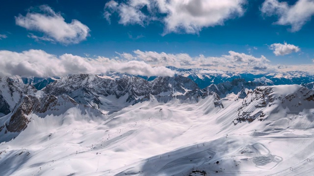 从德国巴伐利亚Zugspitze观看视频素材