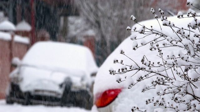 暴雪和汽车视频素材