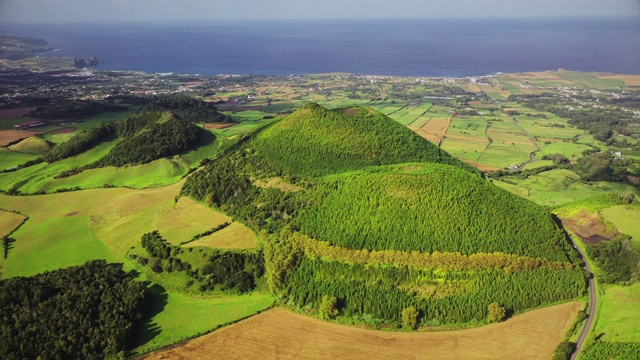 亚速尔群岛圣米格尔岛火山口视频素材