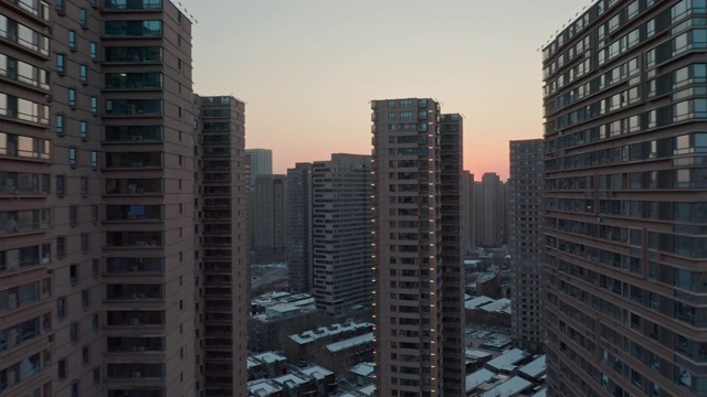 住宅区鸟瞰图视频素材