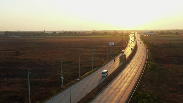 航拍乡村公路视频素材