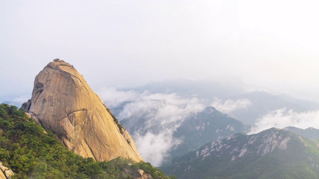 在韩国首尔市的北山，4k的Tima断层视频素材