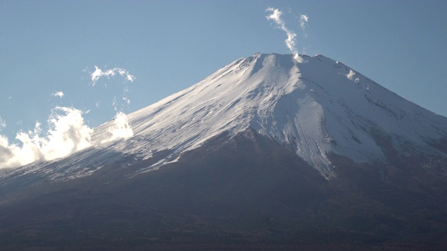 在川口湖的富士山视频素材