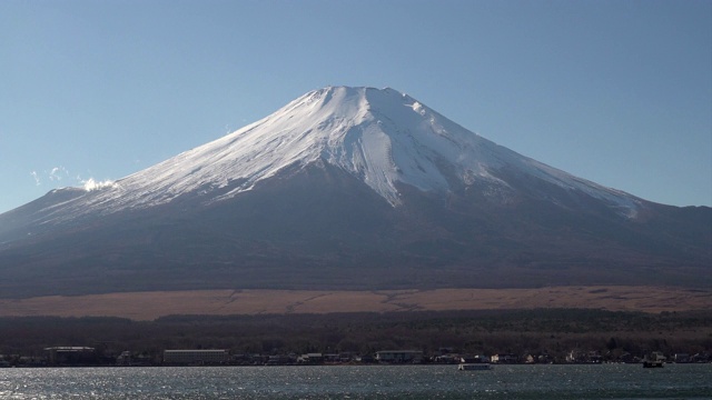 在川口湖的富士山视频素材