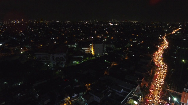 夜间鸟瞰图视频素材