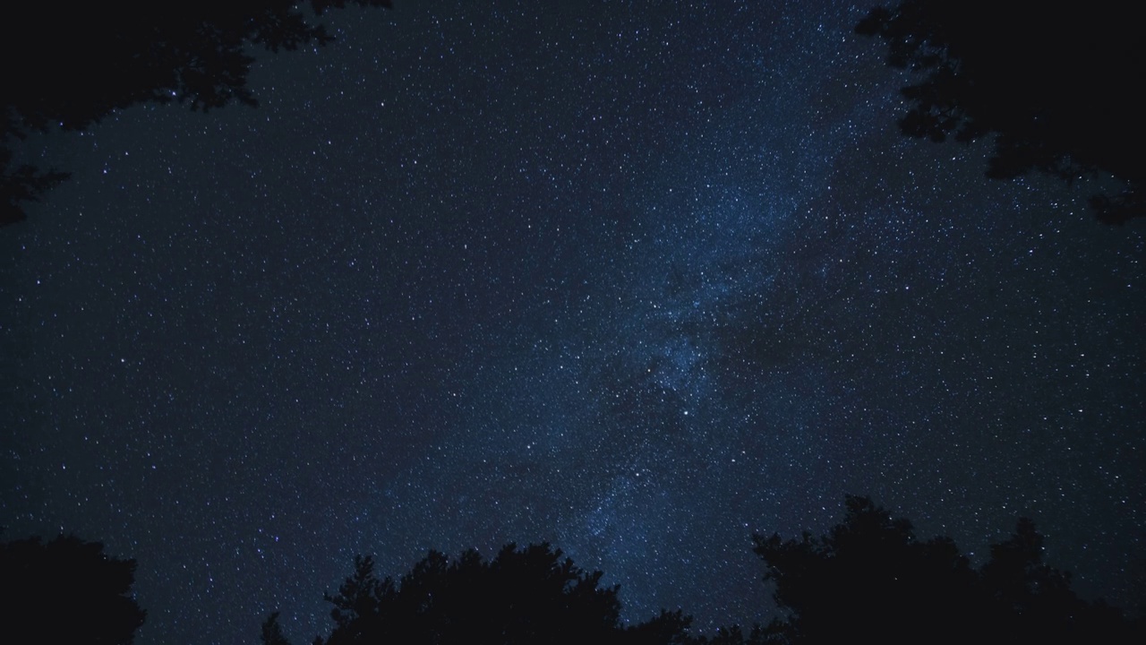 银河在夜空中移动视频素材