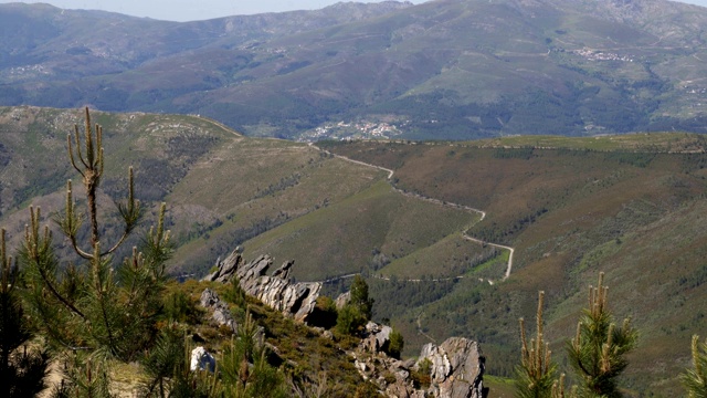 Serra da Freita风景全景在阿鲁卡，葡萄牙视频素材