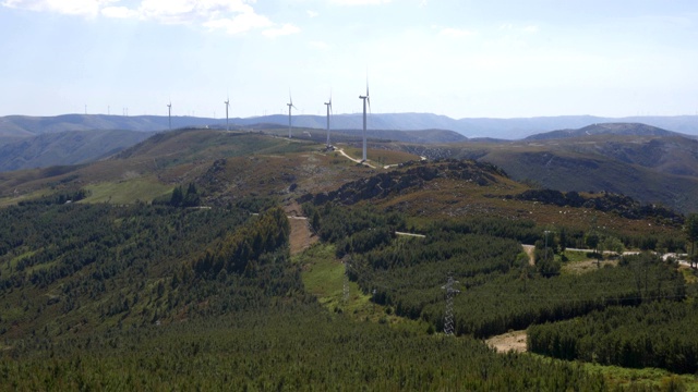 Serra da Freita风景全景在阿鲁卡，葡萄牙视频素材