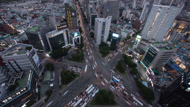 韩国釜山的秀渊路口和市中心/釜山镇视频素材