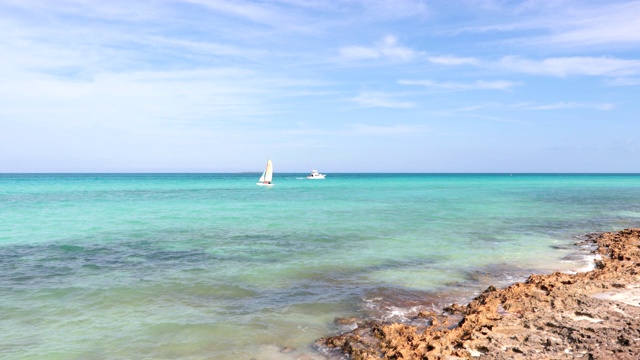 加勒比海的热带海滩视频素材