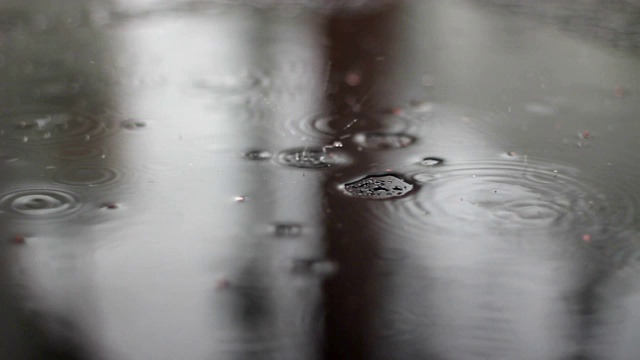 浅田里的雨滴视频素材