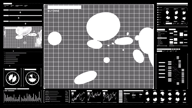 血细胞。人体心血管系统，数字用户界面。4 k, 2。视频素材