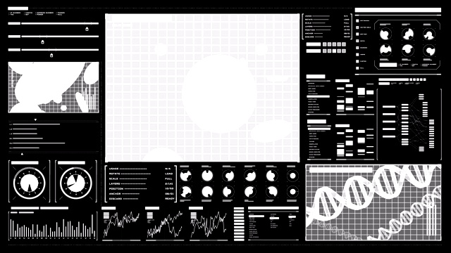 血细胞。人体心血管系统，数字用户界面。4 k, 4。视频素材