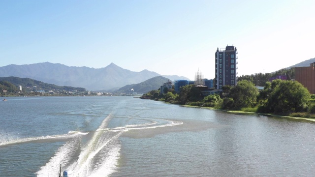 南航岗河滑水/阳平郡，京畿道，韩国视频素材