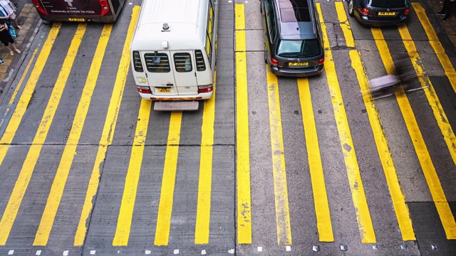 时间流逝，香港孟角的行人过街视频素材