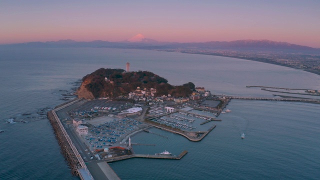 富士山和Enoshima视频素材