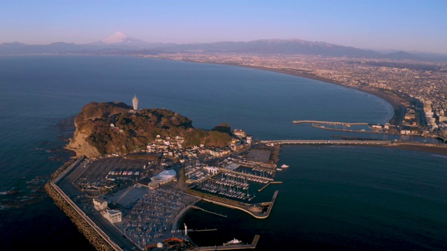 富士山和Enoshima视频素材