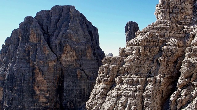 布伦塔白云石山的山峰。Trentino、意大利视频素材