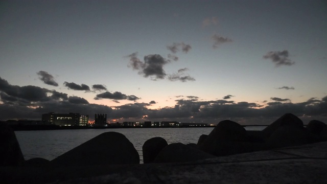 冲绳那霸港的夜景视频素材