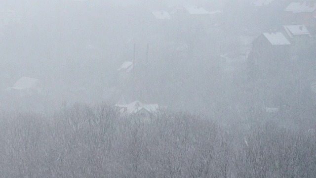 冬天有暴风雪。视频素材