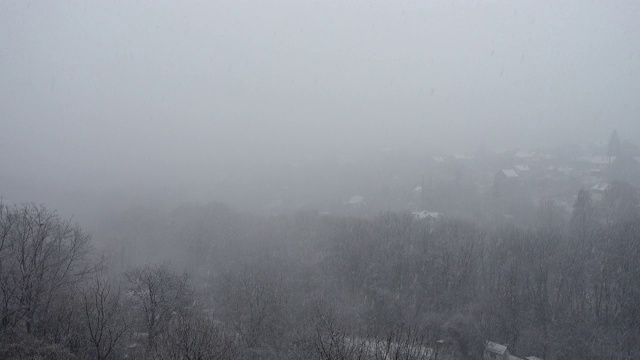 冬天有暴风雪。视频素材