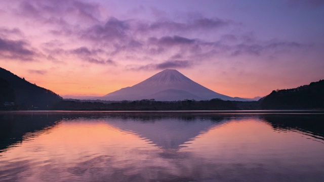 日落时的湖景视频素材