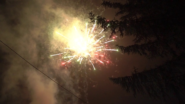 夜空的烟花视频素材