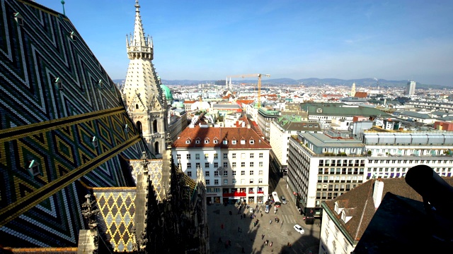 Stephansdom与Skyline Vienna, Time Lapse视频素材