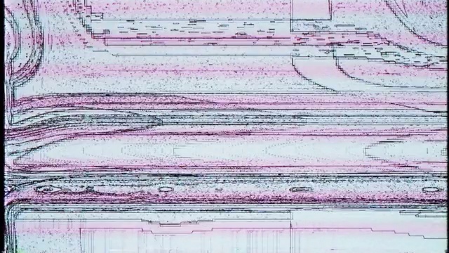 抽象的数字动画。旧电视。故障错误视频损坏视频素材