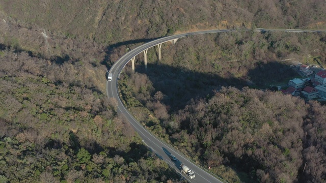 航拍的公路桥视频下载