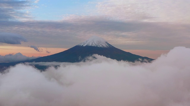 从空中俯瞰富士山视频素材