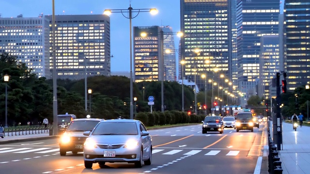 日本东京街道上和建筑物内的灯光视频素材