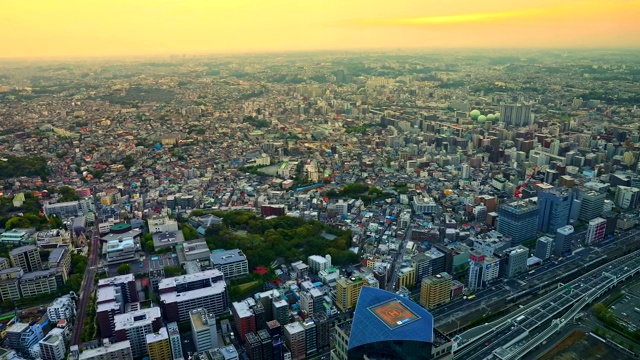 横滨市天际线暮色视频素材