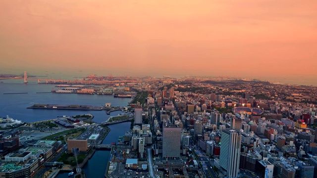 横滨城市空中视频素材