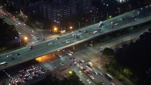 高速公路鸟瞰图视频素材