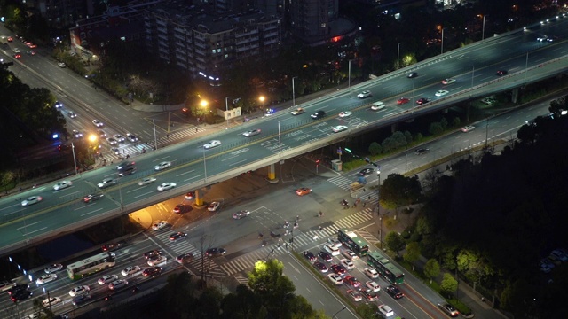 高速公路鸟瞰图视频素材