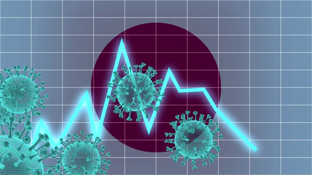 日本股市因冠状病毒而下跌，经济出现问题视频素材