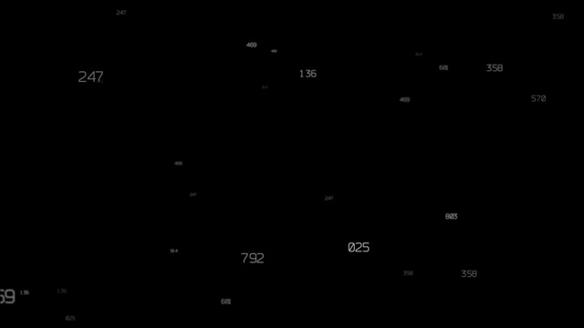 快速计数的白色数字在空间上的黑色背景高清1920x1080视频素材