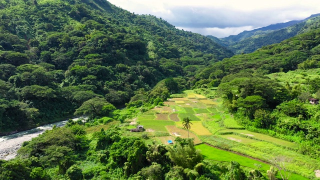 菲律宾吕宋岛的科迪勒拉山脉鸟瞰图视频素材