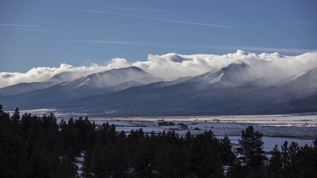 Sangre De Cristo山云时间流逝4K视频素材