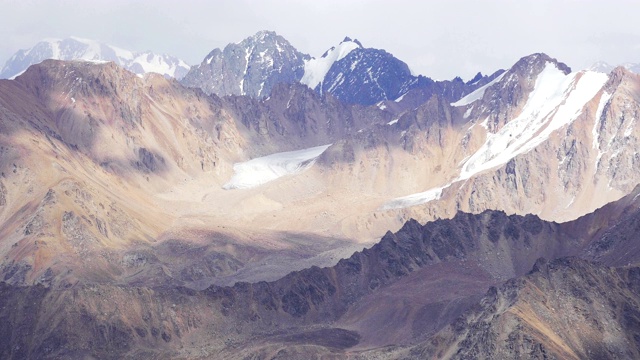 山脉，山峰，山脊，早晨，时间流逝视频素材