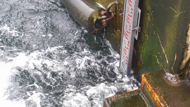 波罗的海沿岸暴风雨天气水位指示器视频素材