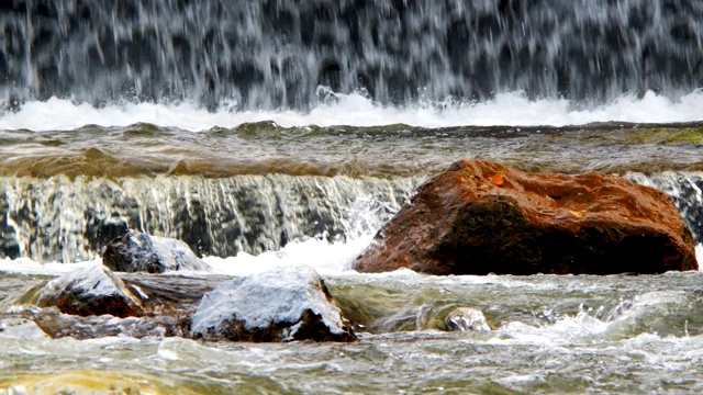 天然瀑布与河流视频素材