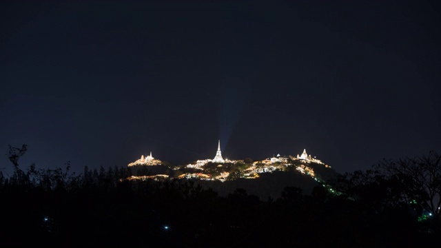 泰国蓓彻布里省的Phra Nakhon kiri历史公园(考旺)的时间流逝视频素材